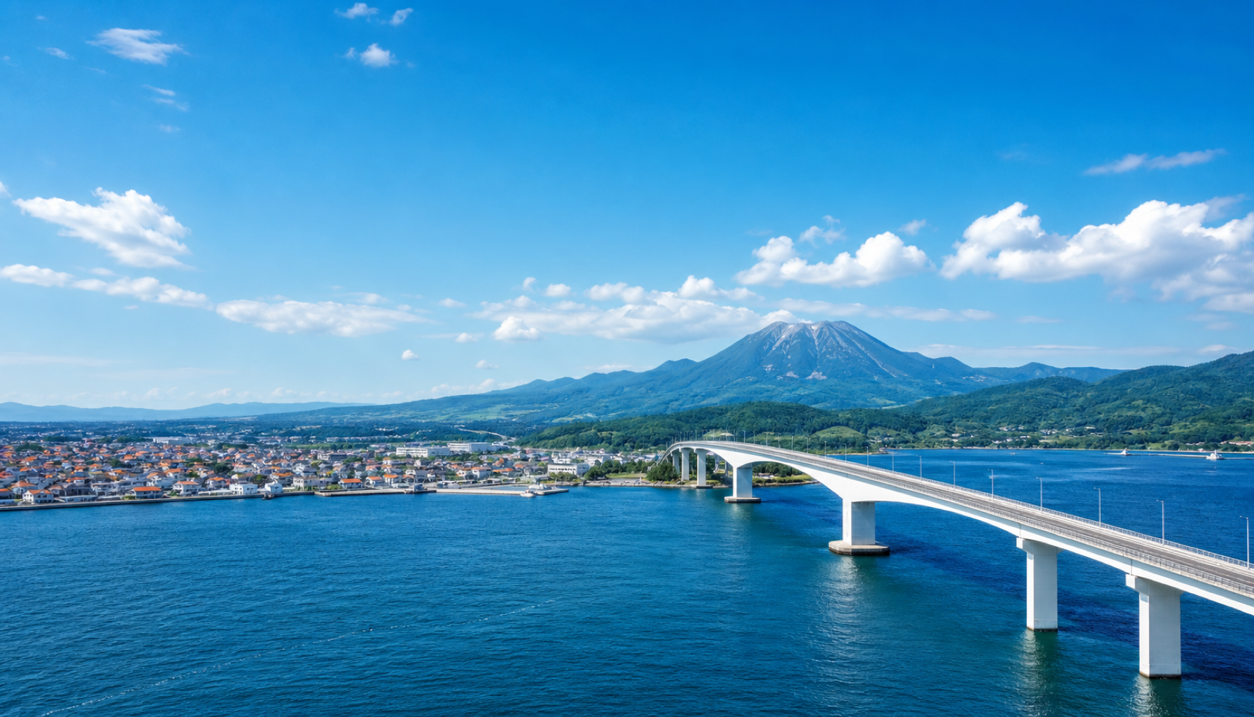 米子の橋と大山